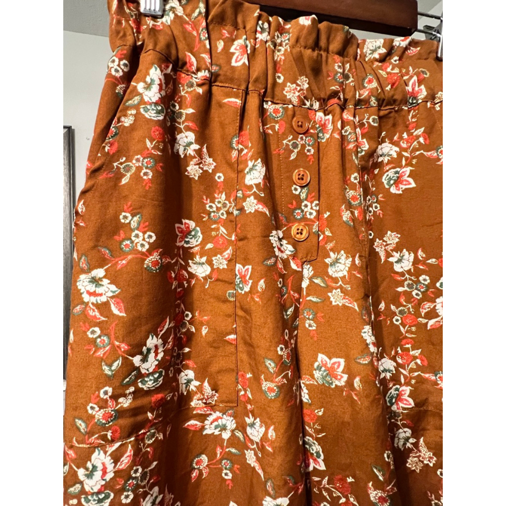 B.O.G Collective Brown Floral Wide Leg Pants S - Picture 6 of 9